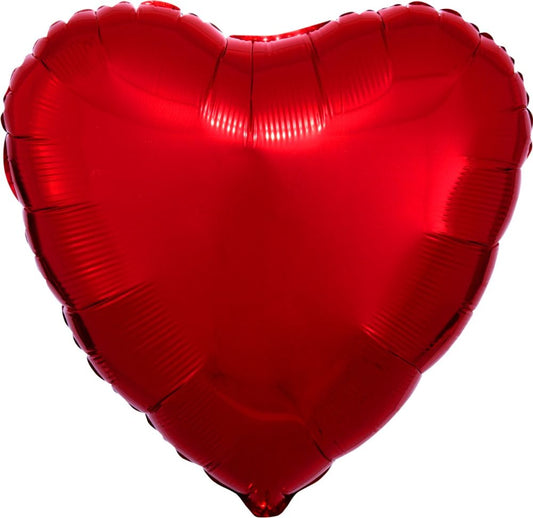 Metallic Red Heart Balloon