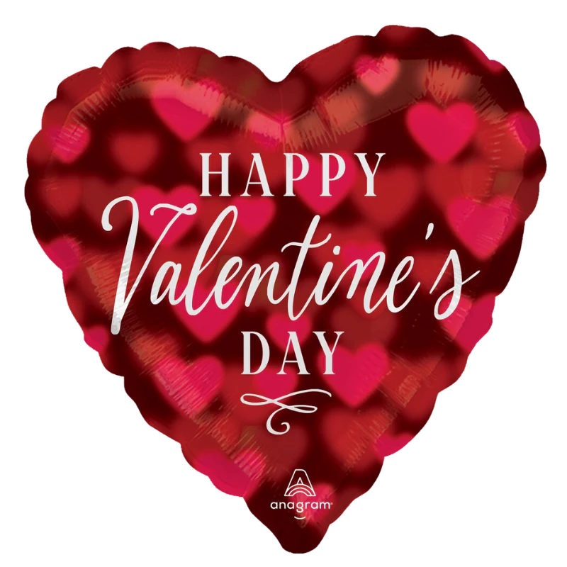 Happy Valentine's Day Romantic Glow Heart Foil Balloon