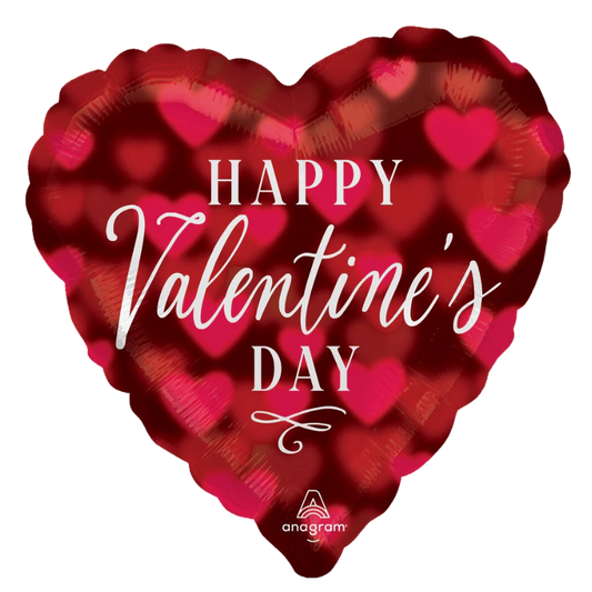 Happy Valentine's Day Romantic Glow Heart Foil Balloon