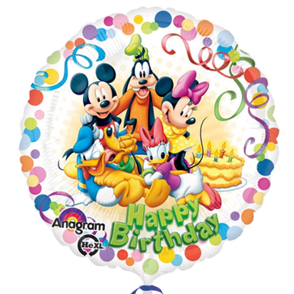 Mickey & Friends Party Happy Birthday Balloon