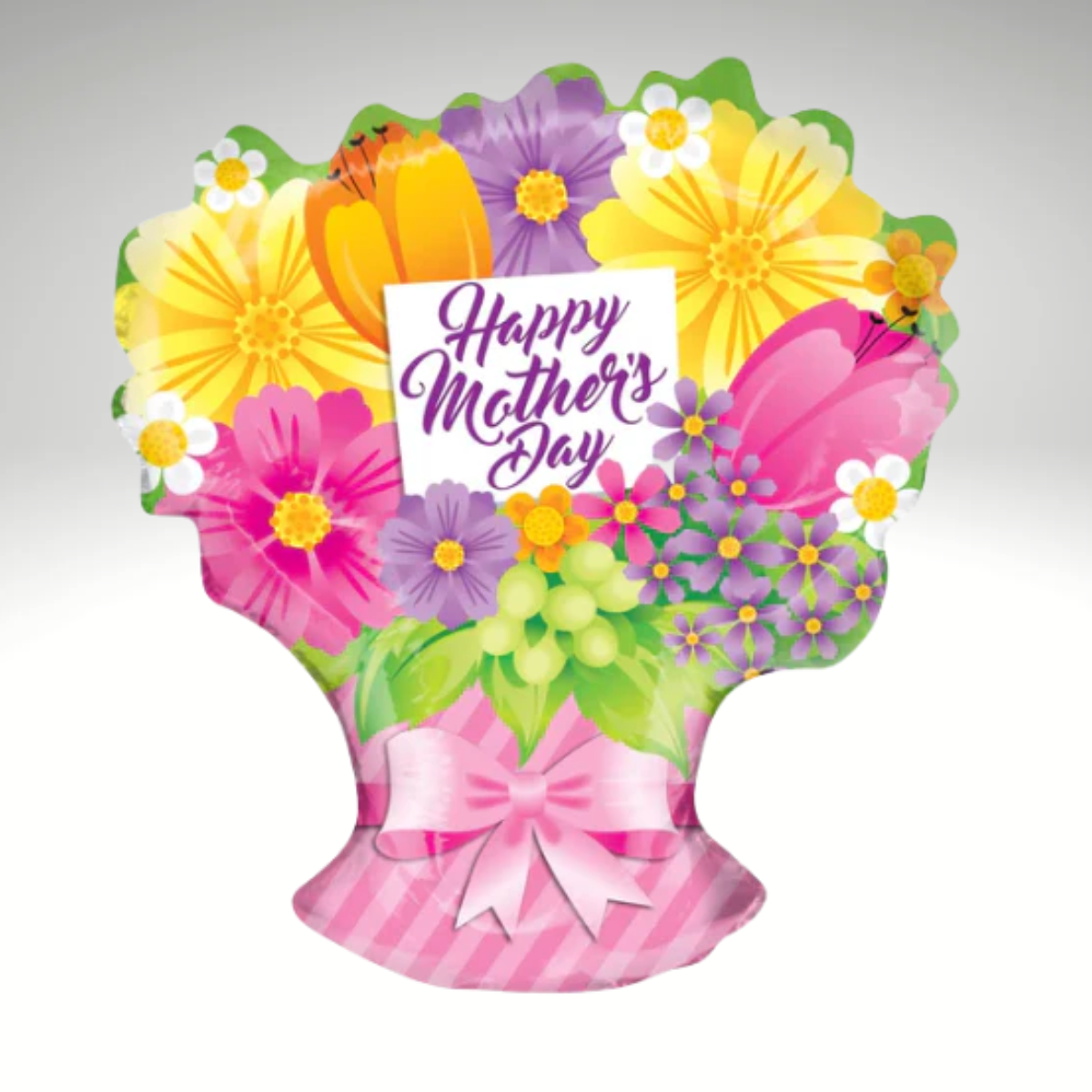 Happy Mother's Day Spring Flowers Bouquet Shape Balloon